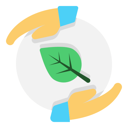 Save nature hands ecology and environment environmental protection icon