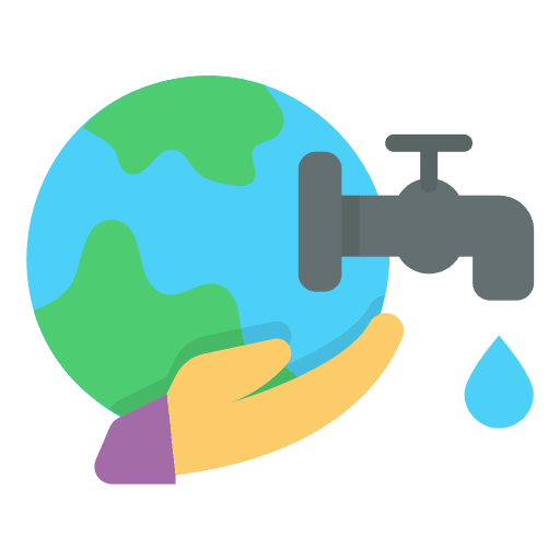 Save water save the world hygiene faucet icon