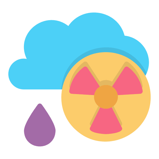 Acid rain industry radioactive weather icon Acid rain industry radioactive weather icon