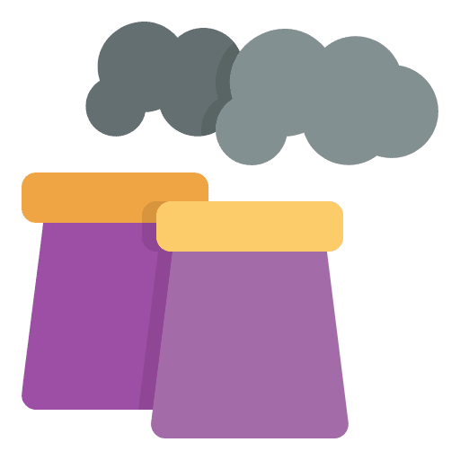 Pollution emission industry factory icon Pollution emission industry factory icon