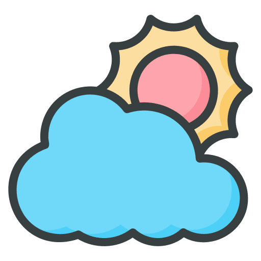 Daytime sky sunny weather forecast icon Daytime sky sunny weather forecast icon