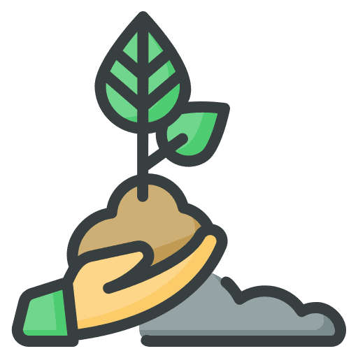 Replant farming and gardening planting plant icon