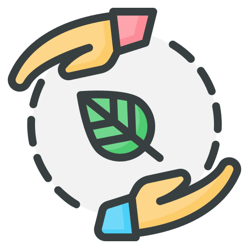 Save nature leaf environmental protection ecology and environment icon