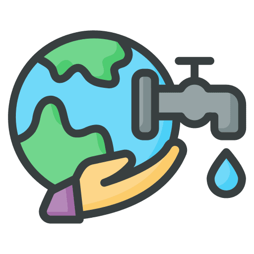 Save water save water faucet ecology and environment icon