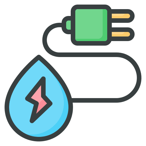 Water energy sea hydro power wave power icon