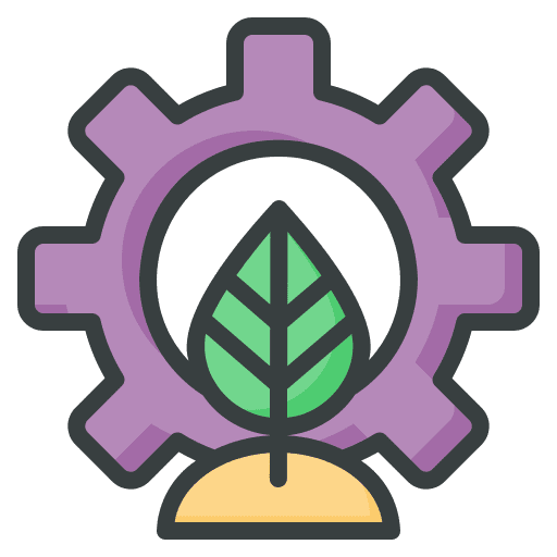 Eco settings ecology and environment leaf icon Eco settings ecology and environment leaf icon