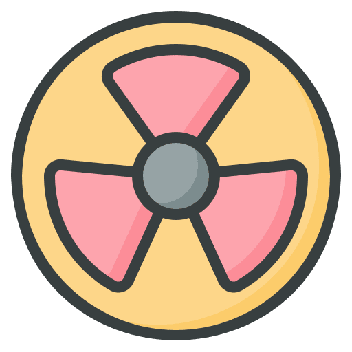 Radioactive alert nuclear power industry icon Radioactive alert nuclear power industry icon