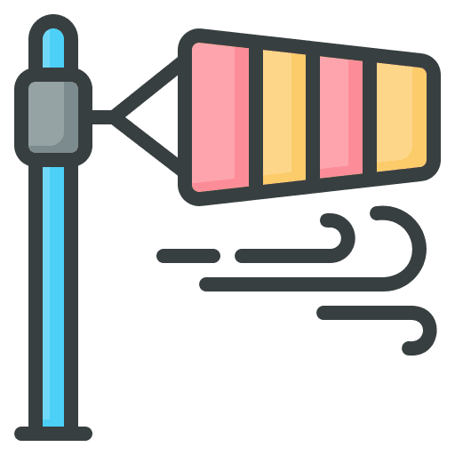 Windsock wind direction forecast wind sign icon Windsock wind direction forecast wind sign icon