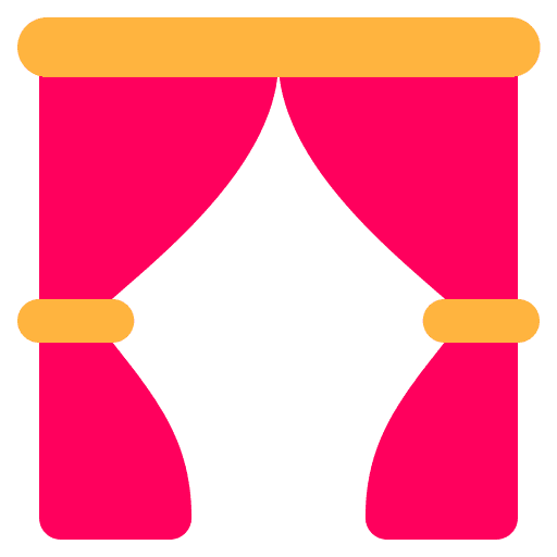 Curtain decoration curtains furniture and household icon