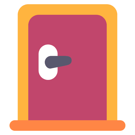 Door door knob furniture and household door icon