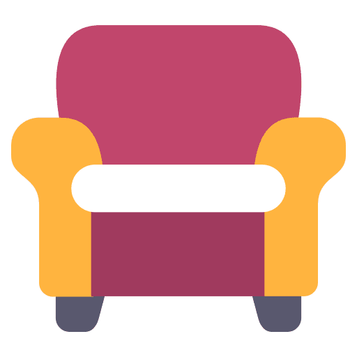 Armchair furniture and household armchair sofa icon