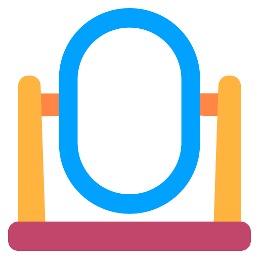Mirror mirror oval vertical icon Mirror mirror oval vertical icon