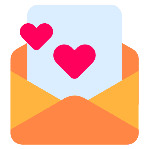 Wedding invitation heart love love letter icon