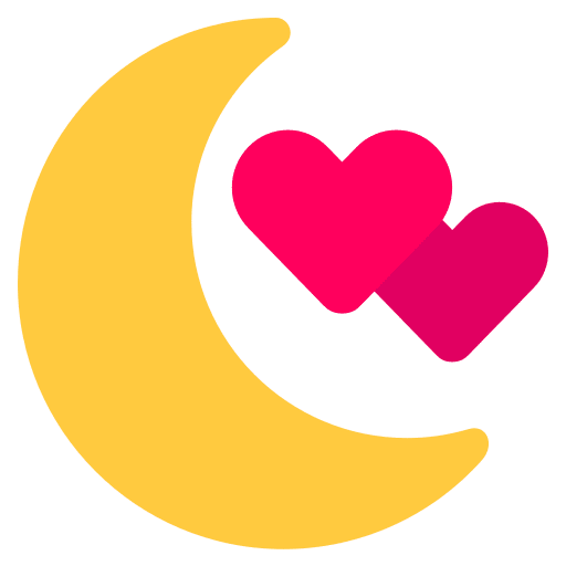 Honeymoon moon love heart icon Honeymoon moon love heart icon