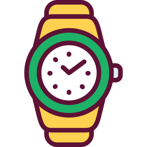 Wristwatch clock time and date wristwatch icon