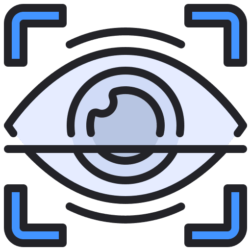 Eye scan eye recognition security digital icon Eye scan eye recognition security digital icon