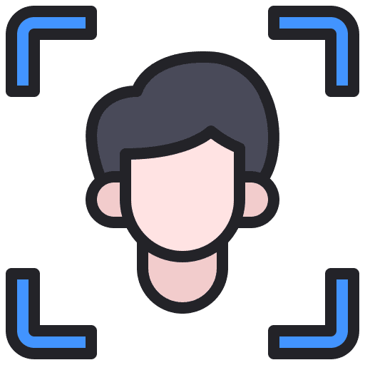 Face id facial recognition face id security icon