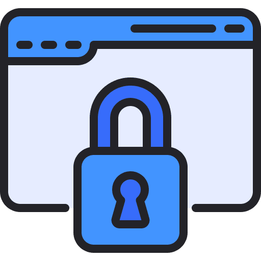 Web seo and web padlock website icon
