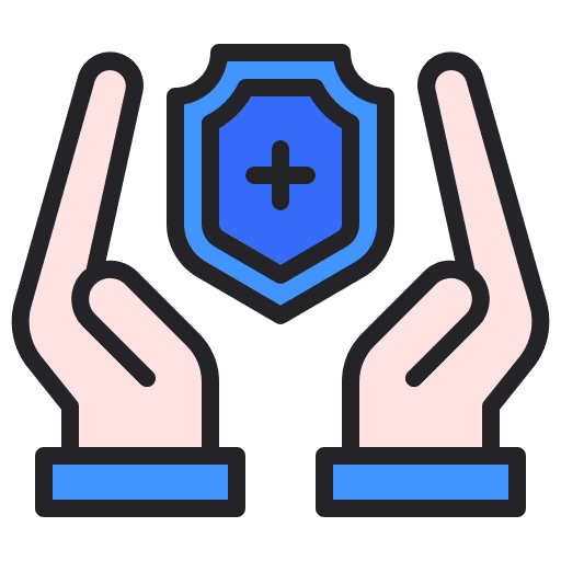 Hand safe protected hand icon Hand safe protected hand icon