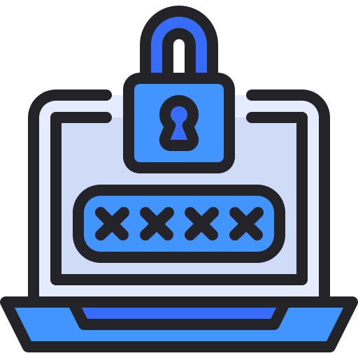 Laptop caps lock password business and finance icon Laptop caps lock password business and finance icon
