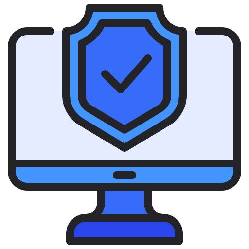 Monitor secure protection security icon Monitor secure protection security icon