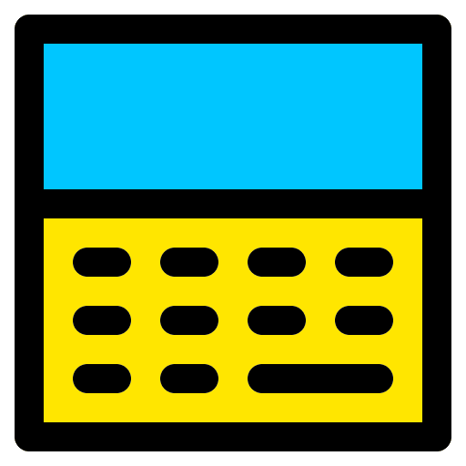 Calculator calculation maths education icon Calculator calculation maths education icon