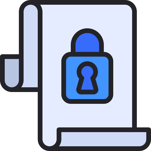 Document seo and web encryption security icon Document seo and web encryption security icon