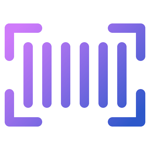 Barcode scan price horizontal icon