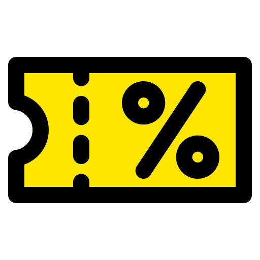 Coupon offer sales discount icon Coupon offer sales discount icon