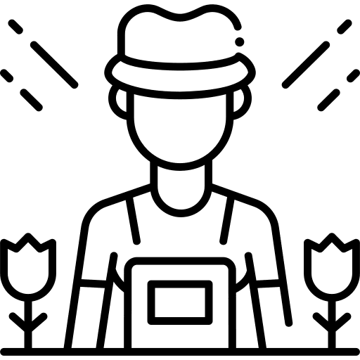 Farmer professions and jobs gardener user icon