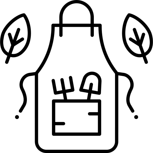 Apron gardener equipment apron icon Apron gardener equipment apron icon
