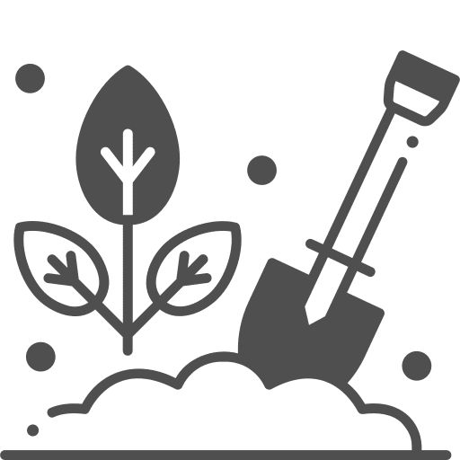 Shovel fertilizer nature compost icon