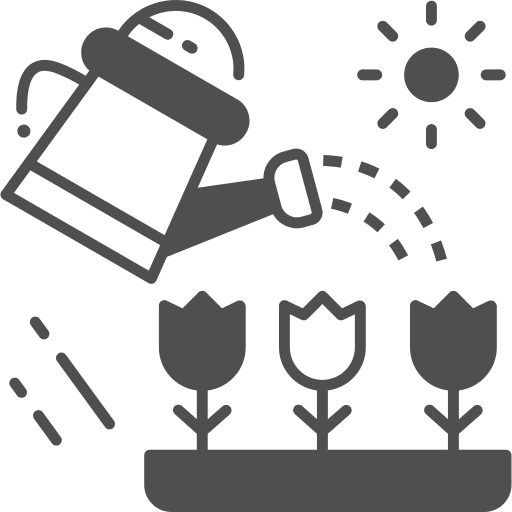 Watering can farm flowers farming and gardening icon