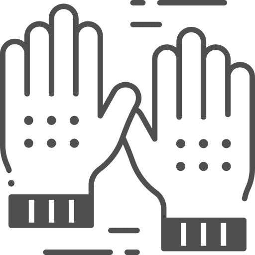 Gloves protective rubber farming and gardening icon