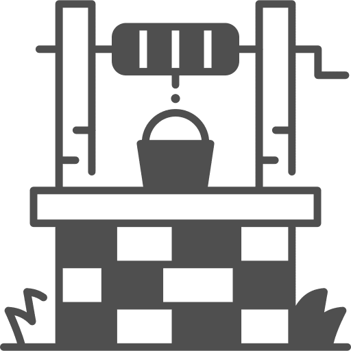 Water well structure water well rural icon Water well structure water well rural icon