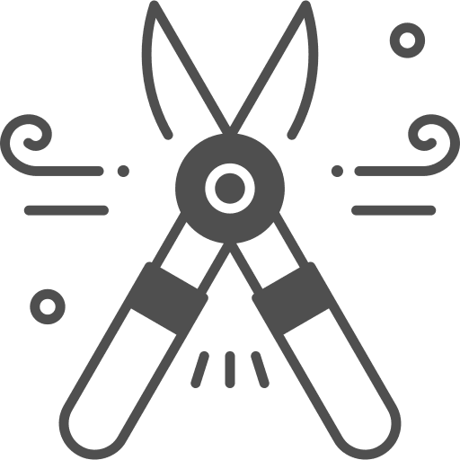 Scissors trimming equipment gardening tools icon Scissors trimming equipment gardening tools icon