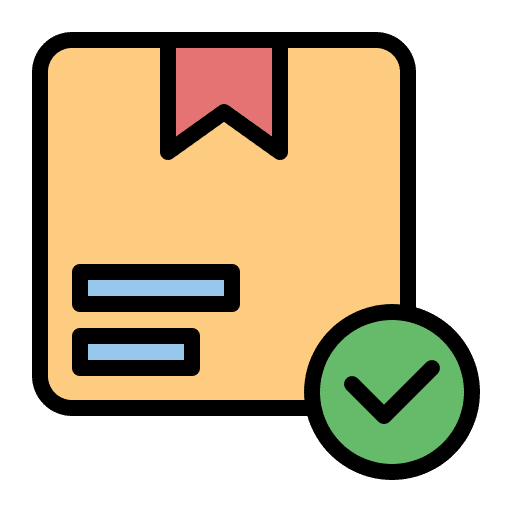 Box package ecommerce check icon