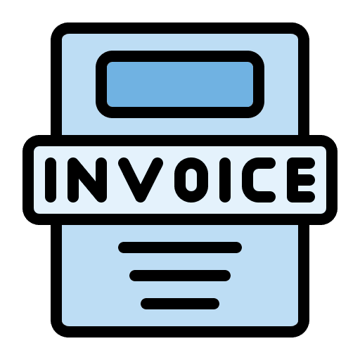 Invoice commerce and shopping bill invoice icon