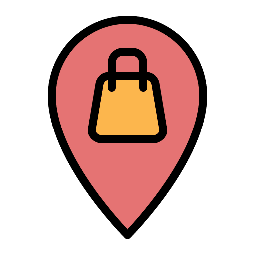 Location marker location commerce and shopping icon