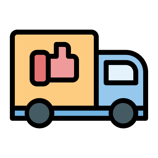 Rating delivery truck shipping and delivery rating icon