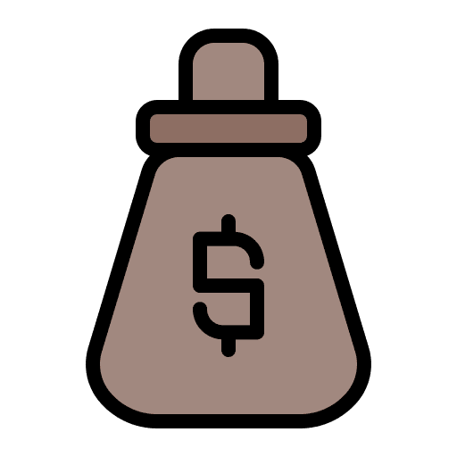 Money bag business and finance cost money bag icon Money bag business and finance cost money bag icon