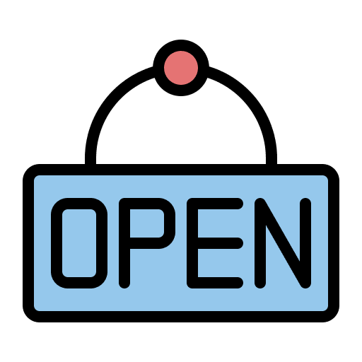 Open signals opening hours signaling icon Open signals opening hours signaling icon