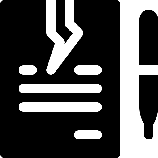 Contract torn page document disagreement icon