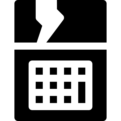Calculator broken business and finance calculator icon Calculator broken business and finance calculator icon