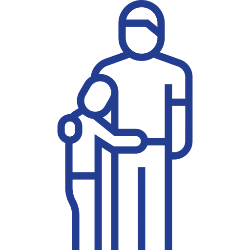 Hug child people love icon