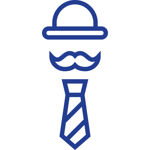 Father moustache bow celebration icon Father moustache bow celebration icon