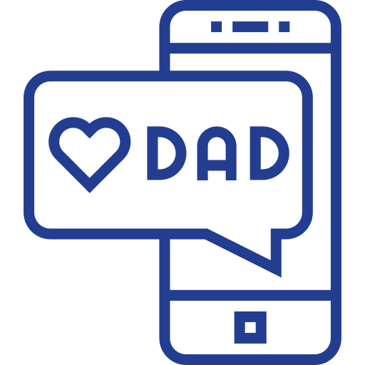 Fathers day chat bubble communications love icon Fathers day chat bubble communications love icon
