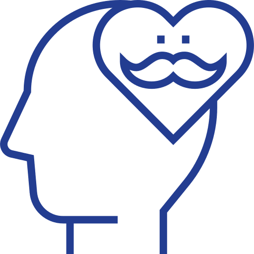 Fathers day heart moustache head icon Fathers day heart moustache head icon