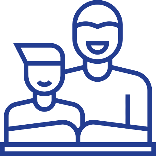 Storytelling kid and baby child learning icon Storytelling kid and baby child learning icon