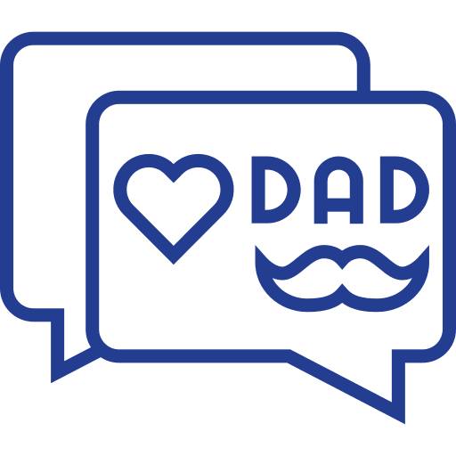 Fathers day conversation message chat icon Fathers day conversation message chat icon